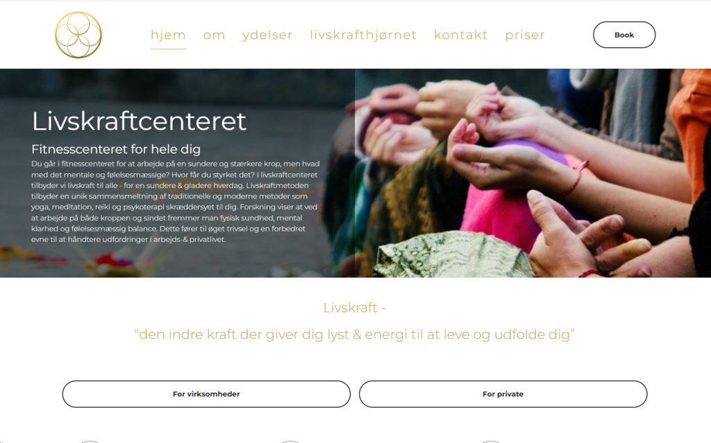 Livskraftcenteret website